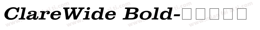 ClareWide Bold字体转换